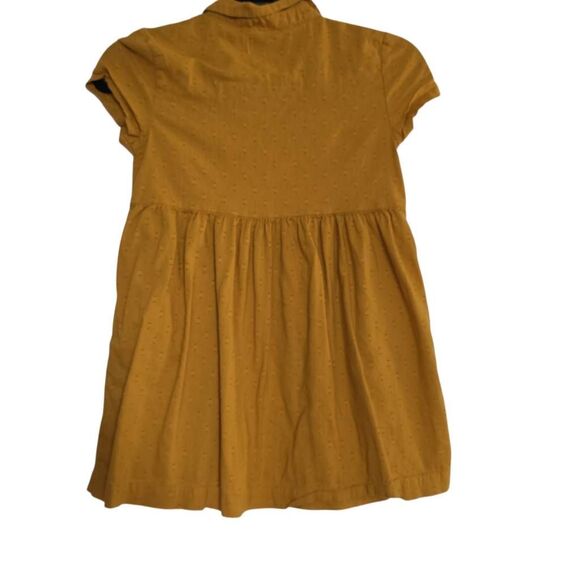 Old Navy Girl's Size 6-7 Yellow Goldenrod Buttondown Textured Dress - Picture 4 of 6